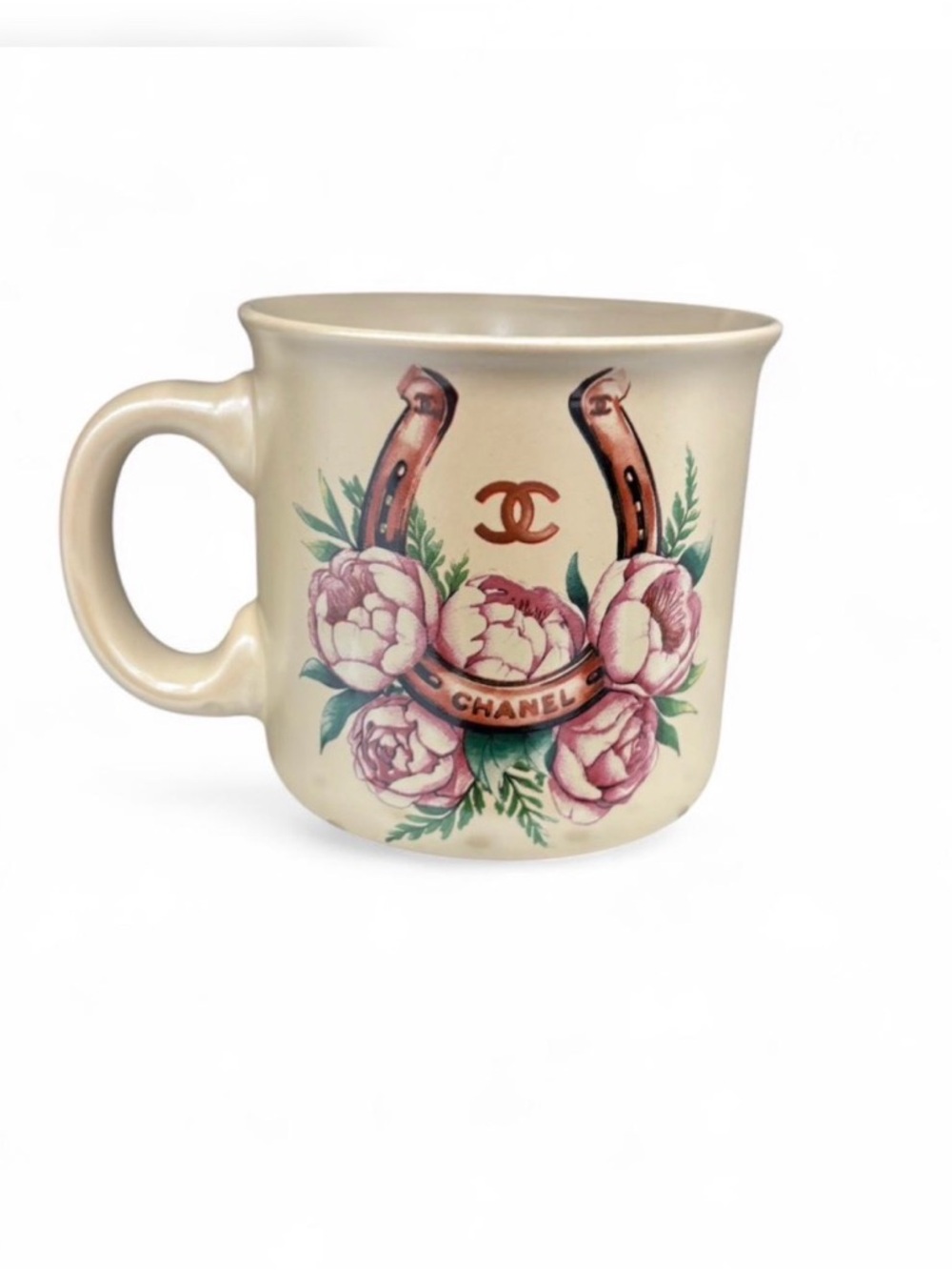 Floral Horseshoe Ceramic Mug - Picture 1 of 3